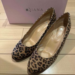 ダイアナ(DIANA)の【美品】DIANA ダイアナ パンプス レオパード  本革(ハイヒール/パンプス)