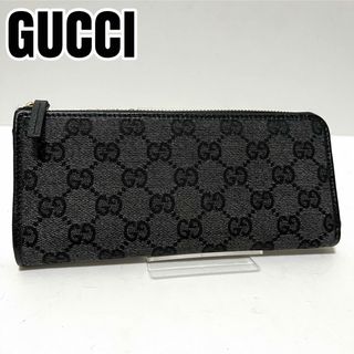 Gucci - ✨極美品✨グッチ 長財布 GGキャンバス×レザー L字ファスナー ...