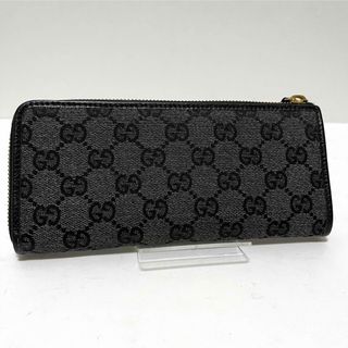 Gucci - ✨極美品✨グッチ 長財布 GGキャンバス×レザー L字ファスナー ...