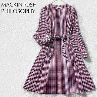 マッキントッシュフィロソフィー(MACKINTOSH PHILOSOPHY)の【極美品】MACKINTOSH PHILOSOPHY Aライン フレアワンピース(ひざ丈ワンピース)