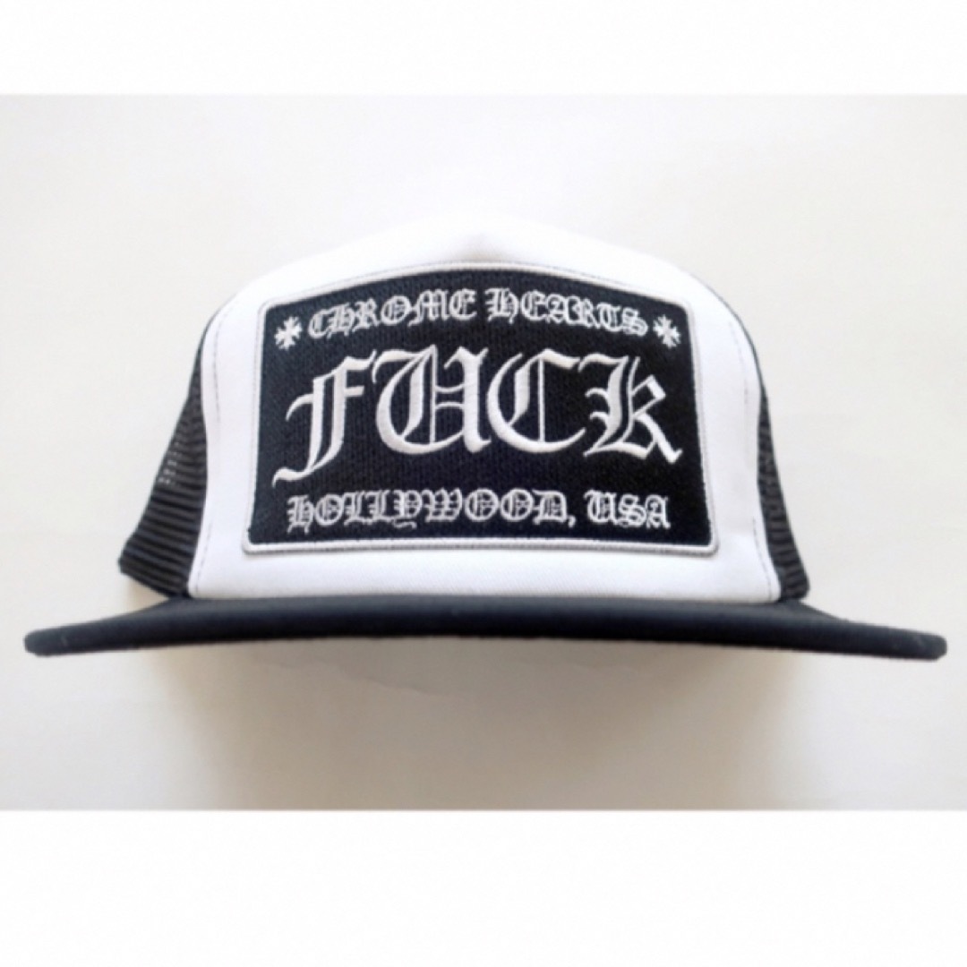 Chrome Hearts - Chrome Hearts Fuck Trucker Cap クロムハーツ白/黒の