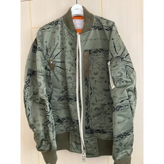 【未使用】sacai × Dr.Woo MA1 Blouson 黒 サイズ1