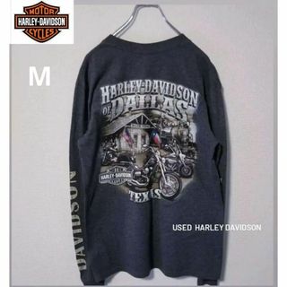 ハーレーダビッドソン(Harley Davidson)の古着　Harley-Davidson ハーレーダビットソン　長袖シャツ M(Tシャツ/カットソー(七分/長袖))