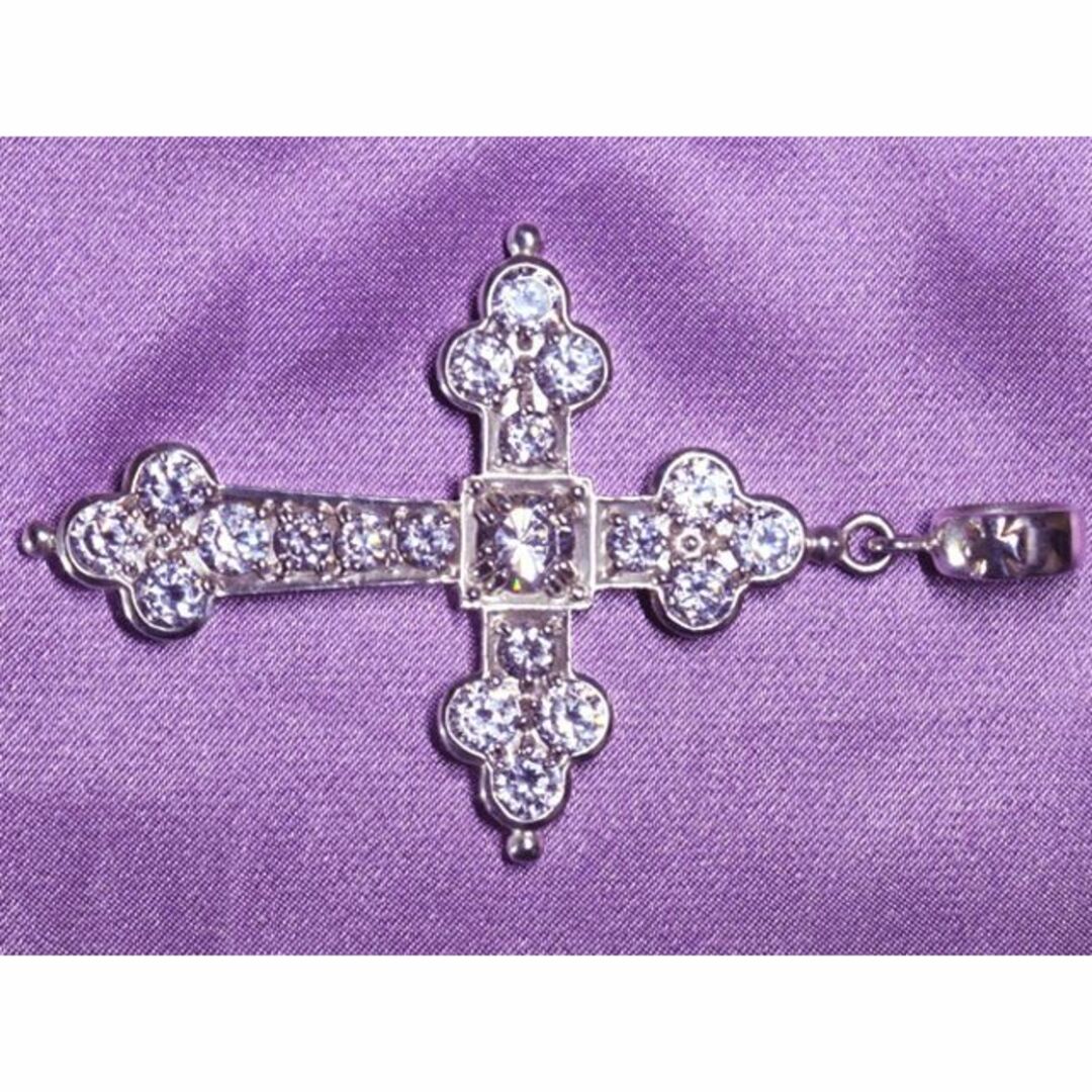 Loree Rodkin GIANT GOTHIC CROSS SV/CZ