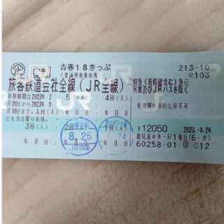 青春18きっぷ  3回分(鉄道乗車券)