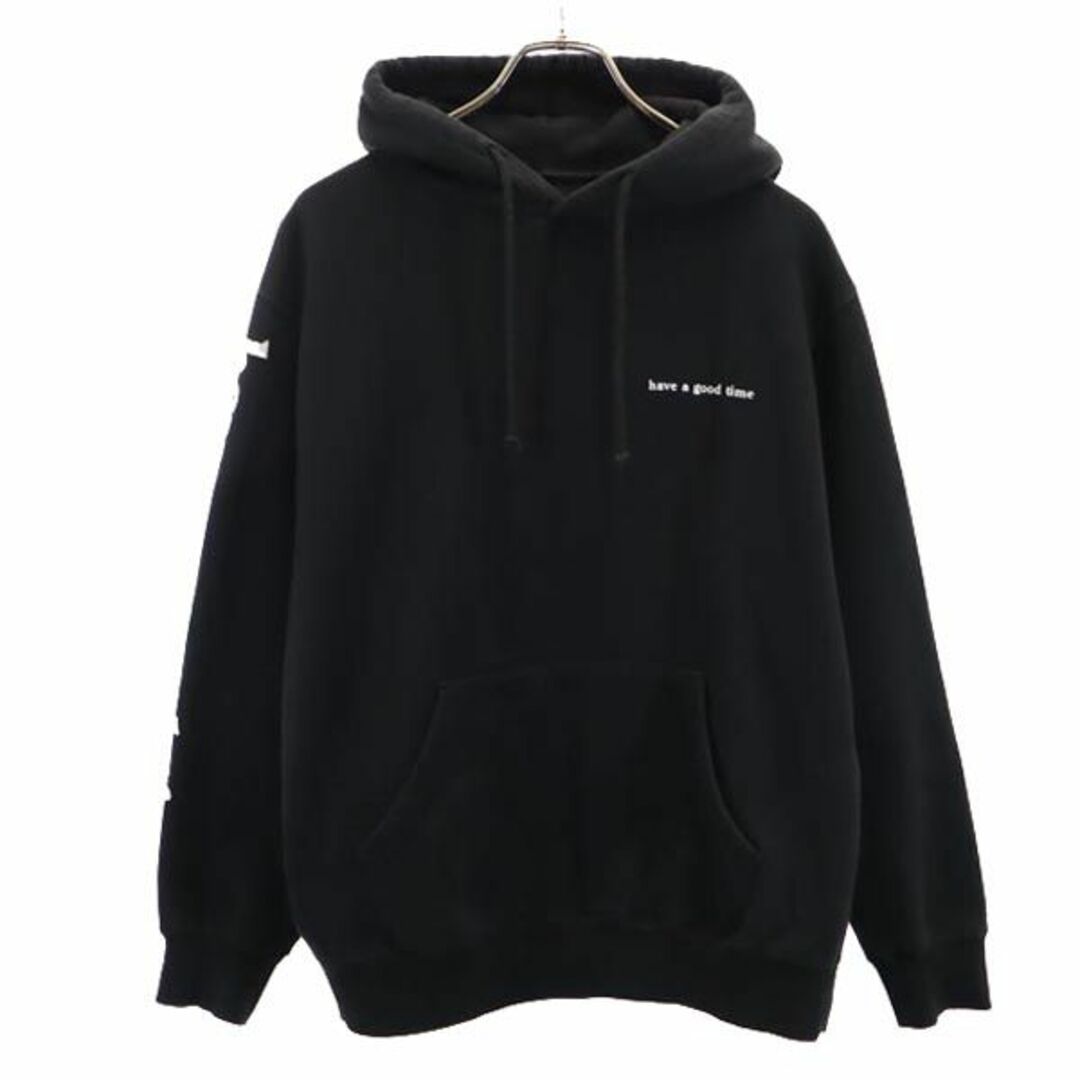 ハブアグットタイム スウェットパーカー M ブラック系 have a good