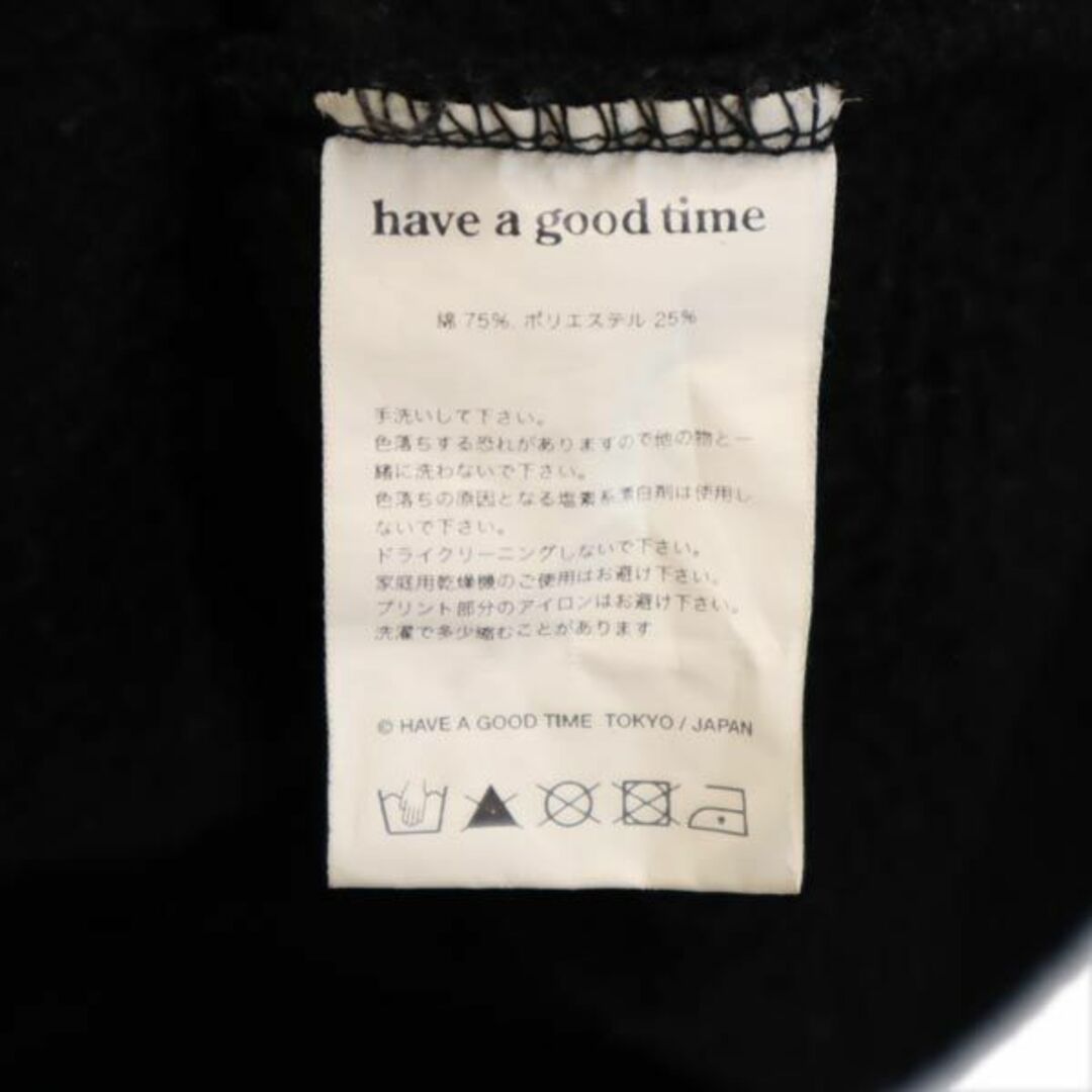 ハブアグットタイム スウェットパーカー M ブラック系 have a good