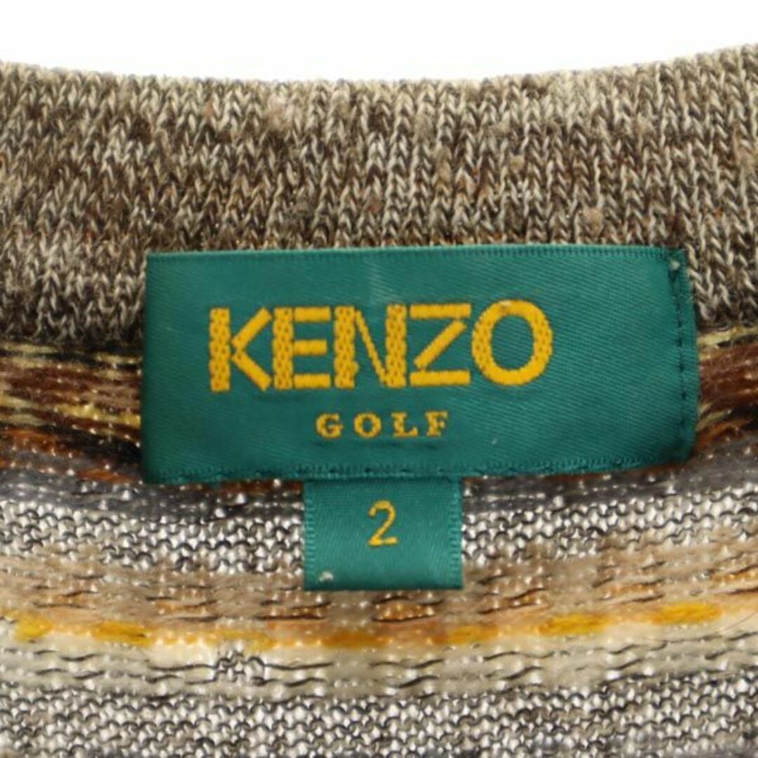 KENZO - ケンゾー ウールブレンド 総柄 ニット 2 ブラウン系 KENZO