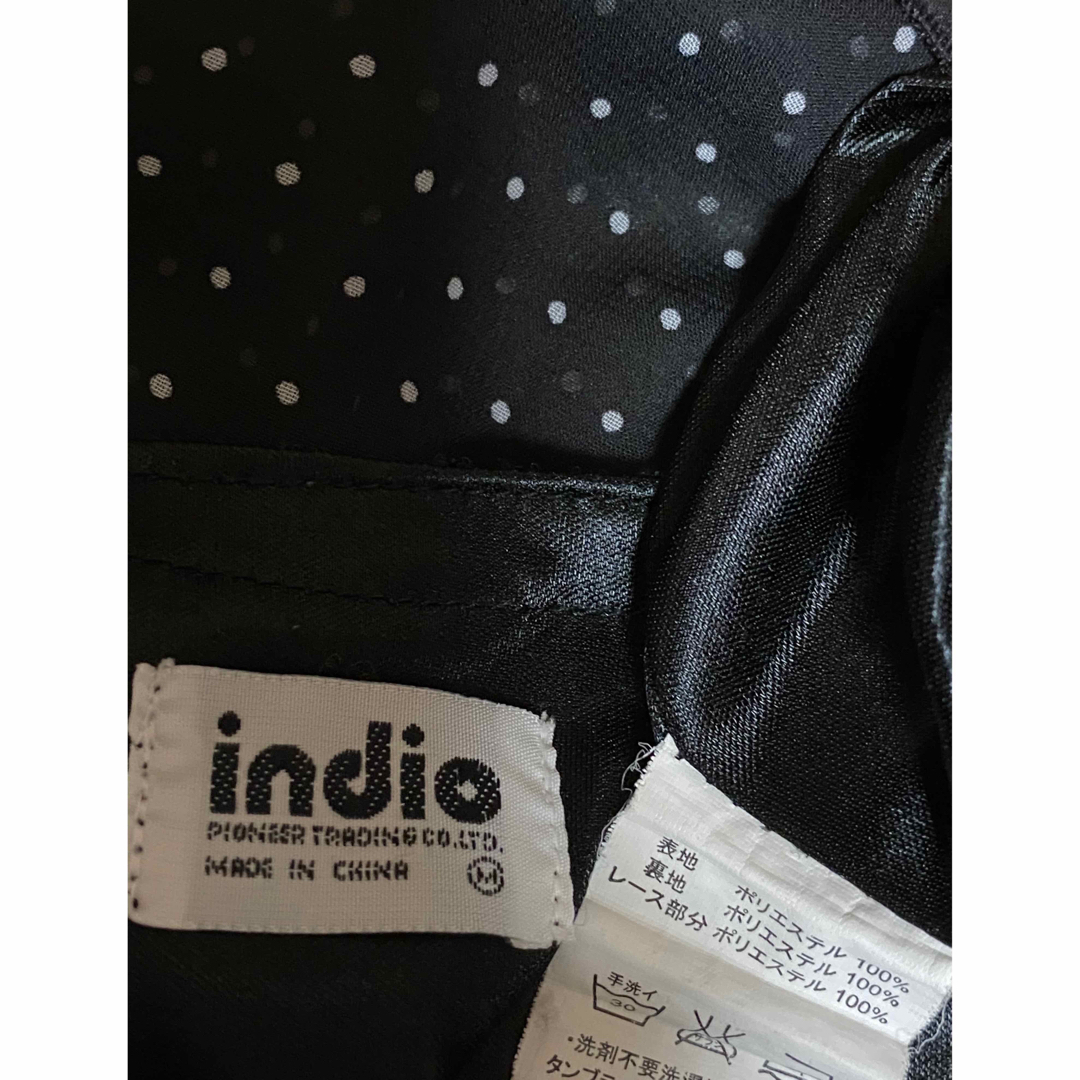 indio(インディオ)のindio (インディオ) ドット柄チュニック(色 黒系×白系) レディースのトップス(チュニック)の商品写真