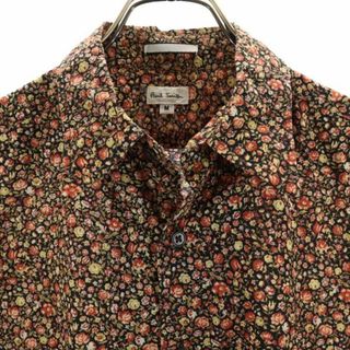 Paul Smith - ポールスミス 日本製 花柄 長袖 シャツ M 黒系 Paul