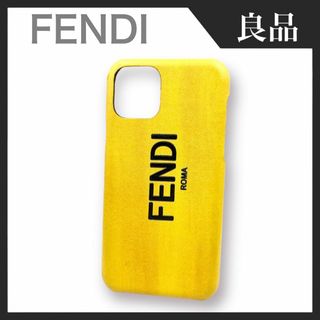 FENDI iPhone X ケース イエロー ズッカ柄 ミニマンマバケット-