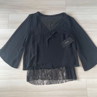 ザラ(ZARA)の新品未使用ZARA  シースルートップス(シャツ/ブラウス(長袖/七分))