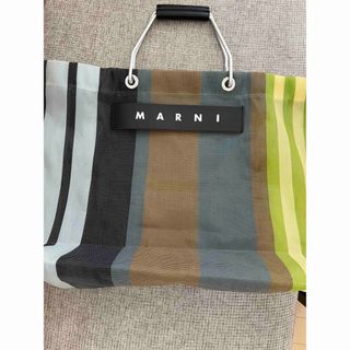 新品☆新色☆MARNI ストライプバッグ☆ソフトベージュ