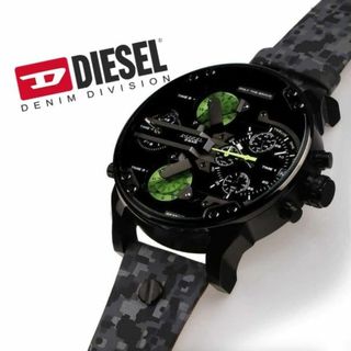 ディーゼル(DIESEL)の0827 DIESEL ディーゼル 腕時計 メンズ レザー迷彩ベルト おしゃれ(腕時計(アナログ))