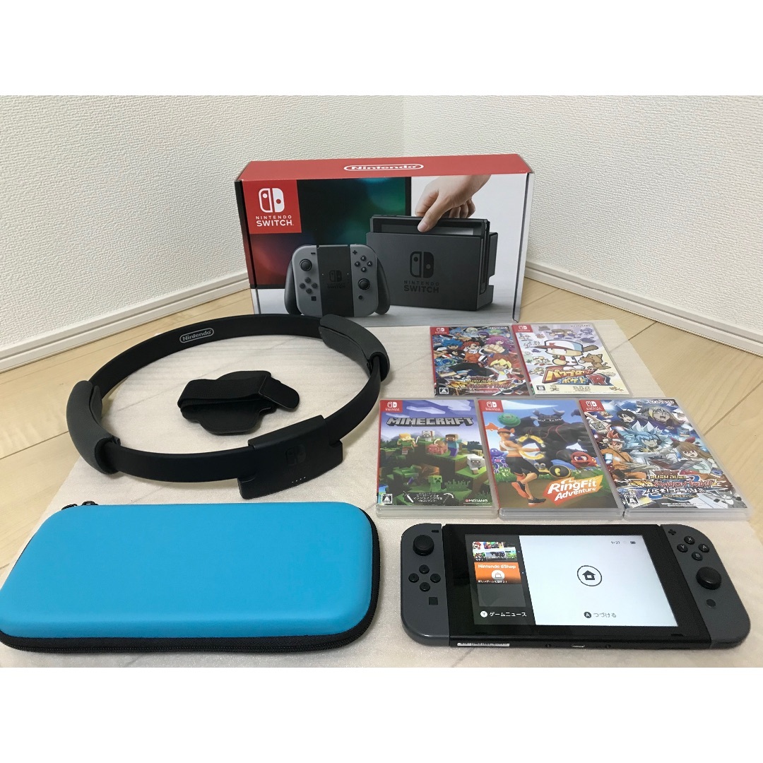 Nintendo Switch - ✨Switch本体＋リングフィット•マイクラを含むソフト5本セット✨
