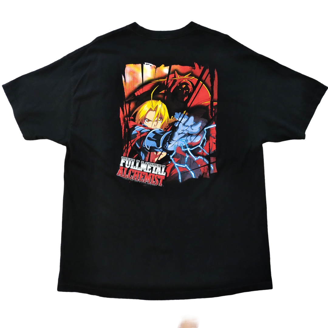 訳あり 古着 鋼の錬金術師 Tシャツ 2XLサイズ 黒 00s アニメTシャツ