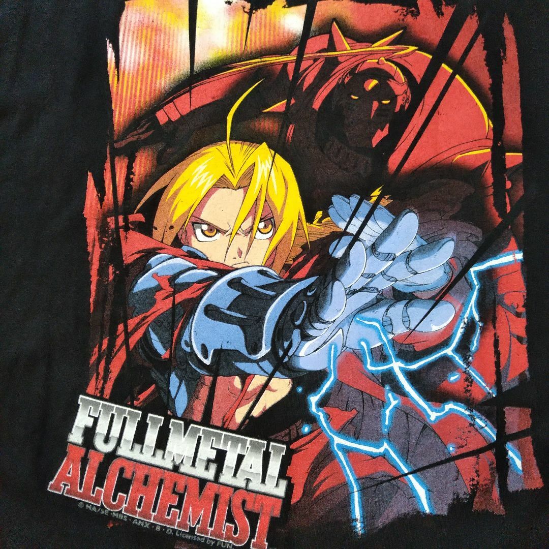 鋼の錬金術師 Tシャツ 2XLサイズ 黒 00s アニメTシャツ 海外 * - T