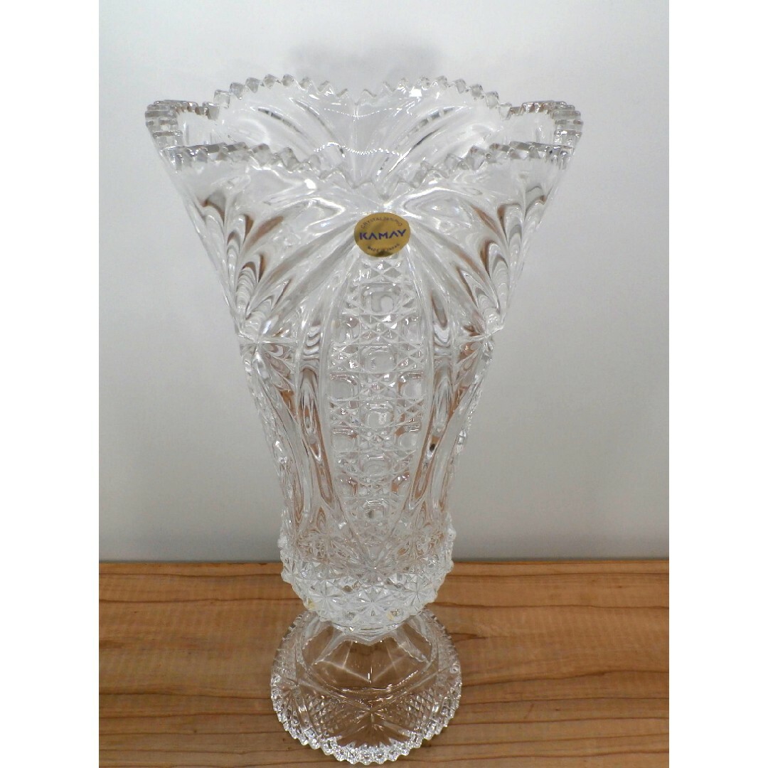 カメイ　クリスタルガラス花瓶　KAMAY  高さ35．5ｾﾝﾁ