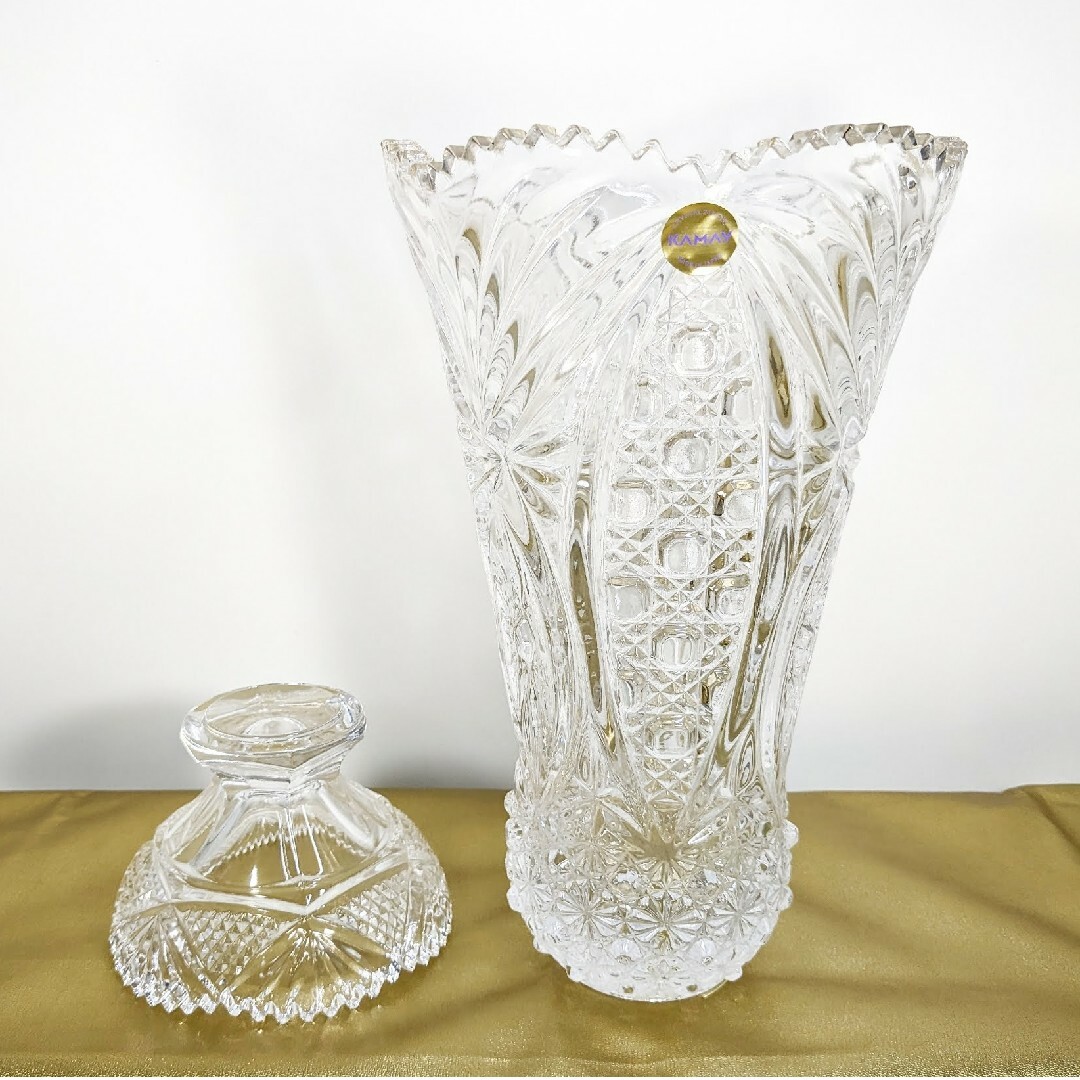 カメイ　クリスタルガラス花瓶　KAMAY 高さ35．5ｾﾝﾁ