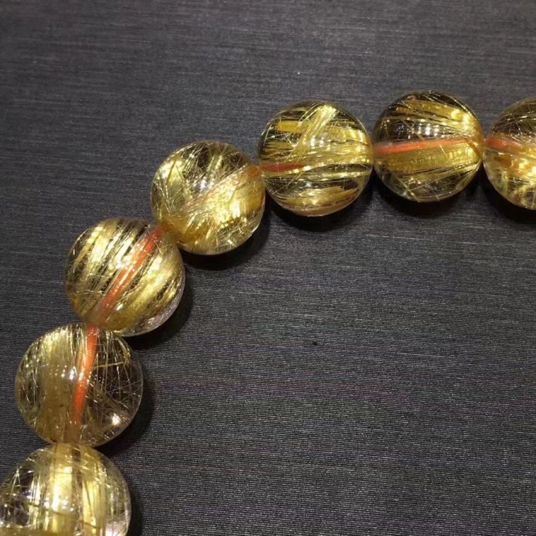 天然】タイチンルチルクオーツ ブレスレット 10mm-