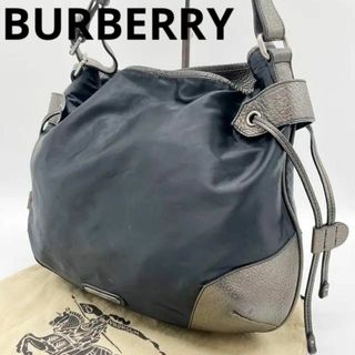 バーバリー(BURBERRY)のバーバリー ノバチェック ハンドバッグ ロゴプレート A4収納可 ナイロン 黒(トートバッグ)