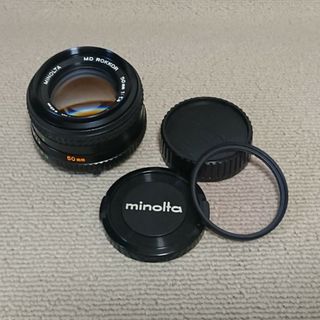 コニカミノルタ(KONICA MINOLTA)の【銘玉】ミノルタ MD ROKKOR 50mm 1:1.4 フィルター付き(レンズ(単焦点))