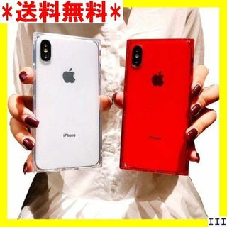 ３ Emikal スクエア シンプル クリア iPhone /8 レッド 766(モバイルケース/カバー)