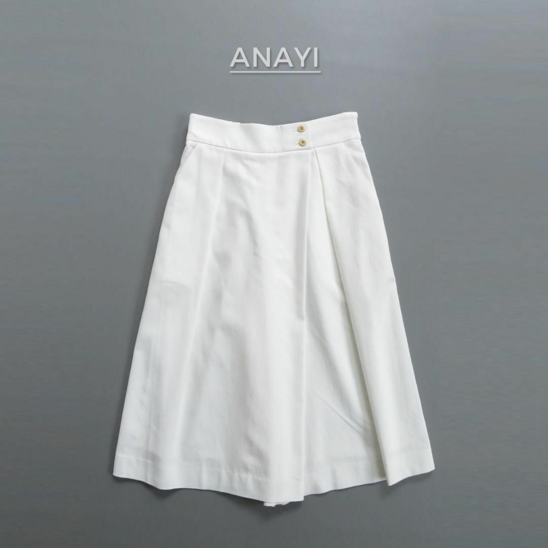 ANAYI(アナイ)の116*美品 アナイ ANAYI ツイルタックキュロットパンツ レディースのパンツ(バギーパンツ)の商品写真