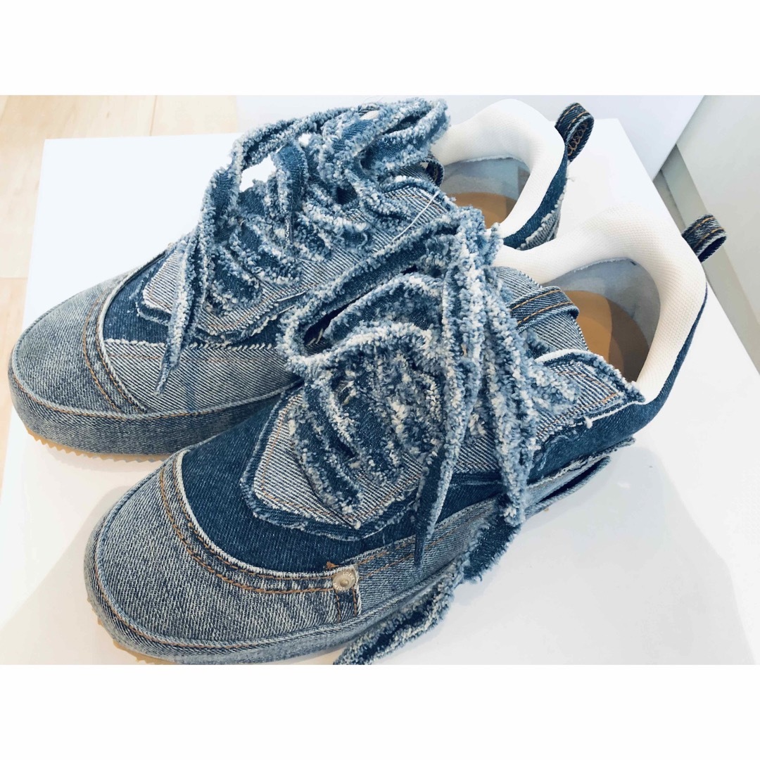 LOEWE denim deconstructed sneaker