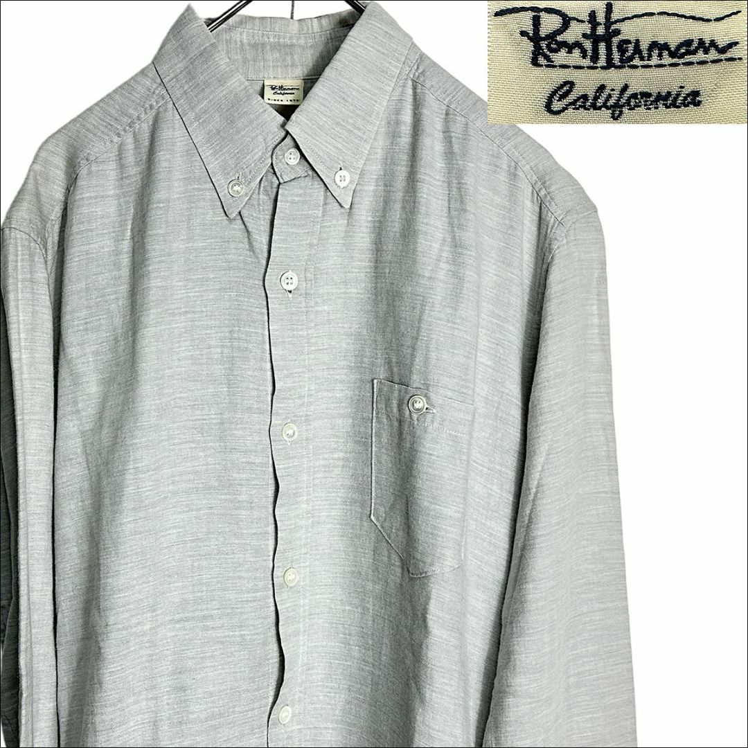 Ron Herman - J6210 美品 ロンハーマン ボタンダウンシャツ グレー系 S ...