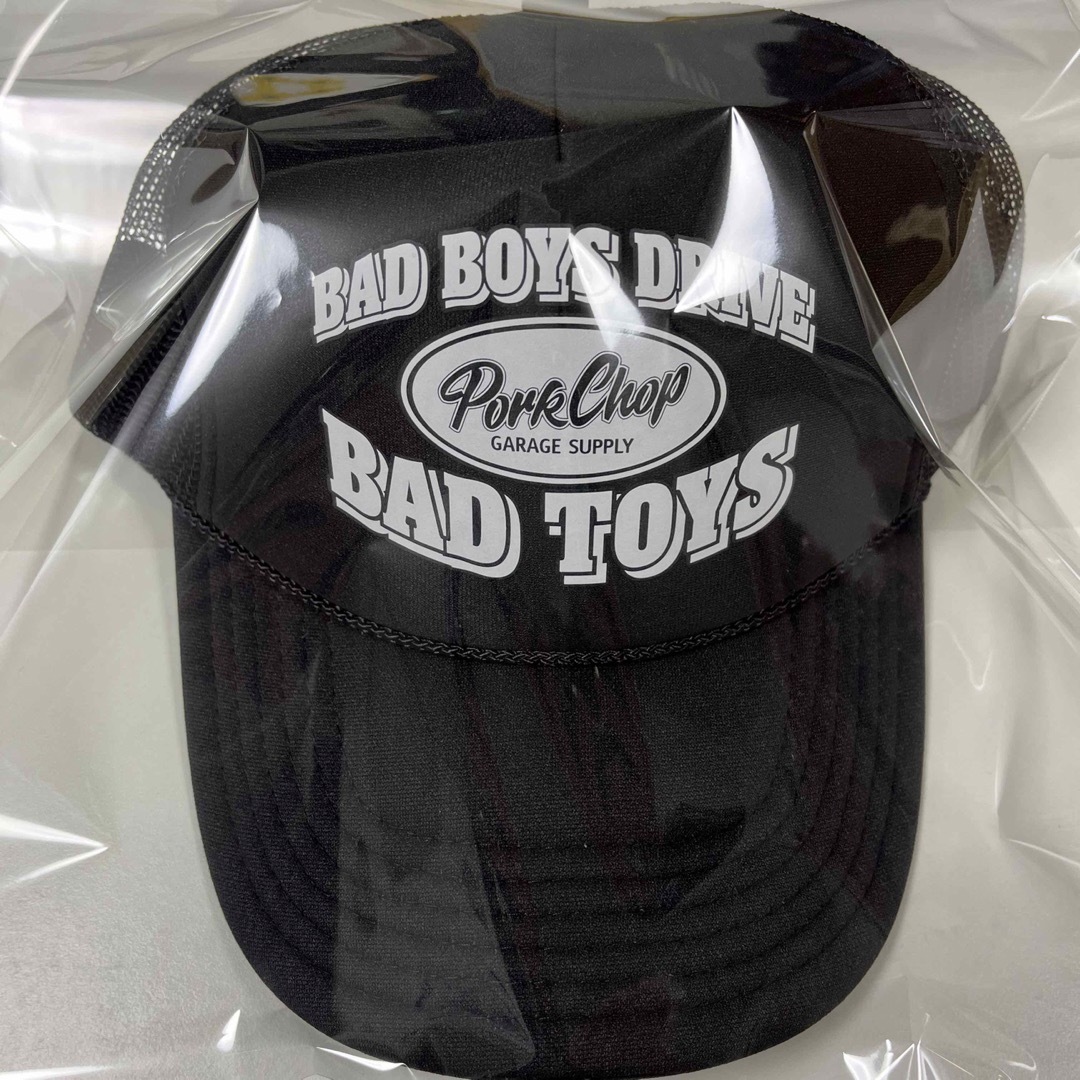 PORKCHOP ポークチョップ　BAD TOYS メッシュキャップ　BLACK