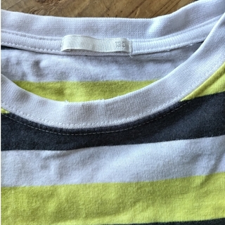 ハイキング　半袖Tシャツ　130cm  イエロー　黄色　ボーダー　新品未使用