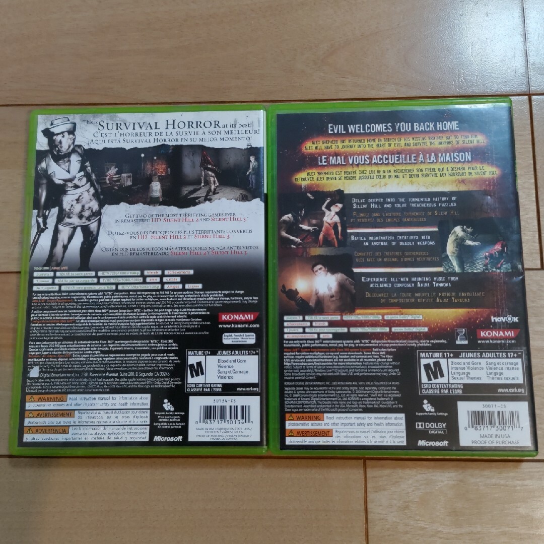 Xbox360(エックスボックス360)のXbox360　海外版　SILENT HILL　シリーズ　2本セット エンタメ/ホビーのゲームソフト/ゲーム機本体(家庭用ゲームソフト)の商品写真