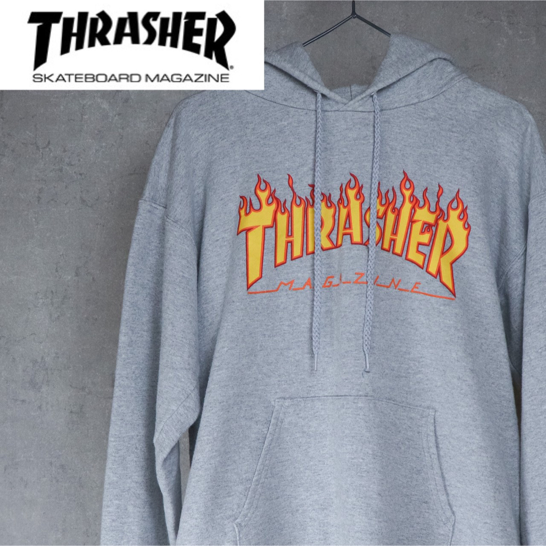 THRASHER(スラッシャー)の✳︎良品✳︎送料込【スラッシャー/THRASHER】パーカー　グレー　フード付き メンズのトップス(パーカー)の商品写真