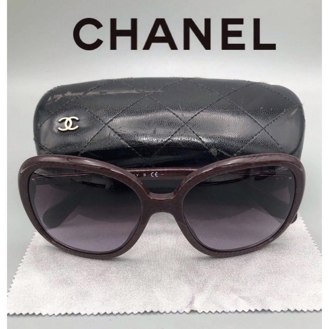 ファッション小物CHANEL ココマーク サングラス ブラウン 5244-A マトラッセ