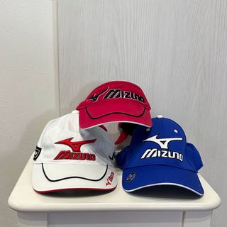 ミズノ(MIZUNO)の☀️リアちゃん専用☀️MIZUNO ミズノ　ゴルフ　キャップ　赤白青　3点セット(ウエア)