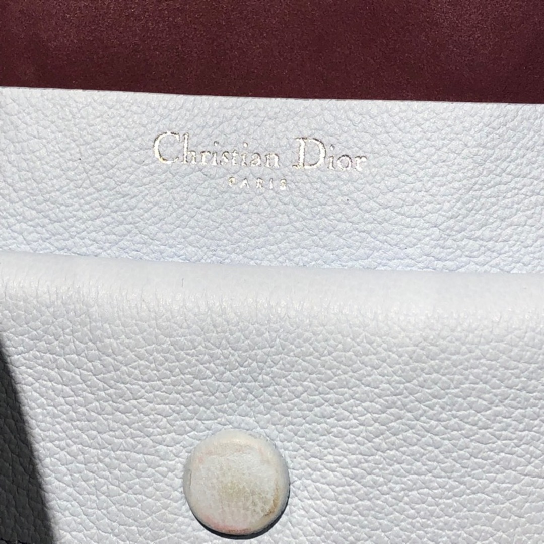 クリスチャン・ディオール Christian Dior トートバッグ ライトブルー レザー レディース トートバッグ 6