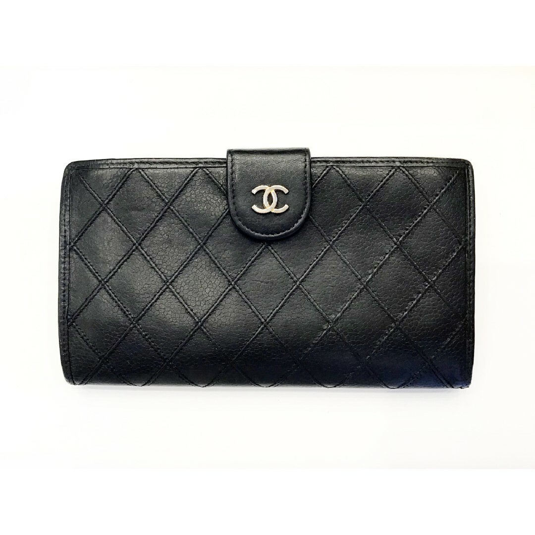 美品】シャネル CHANEL マトラッセ ビコローレ がま口長財布 | www