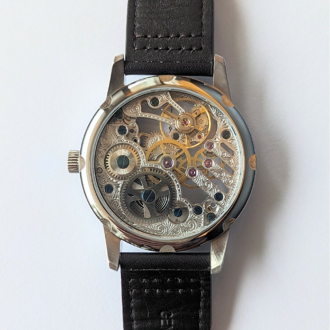 st3600 手巻き 腕時計 ビンテージ フルスケルトン ノーロゴ MOD