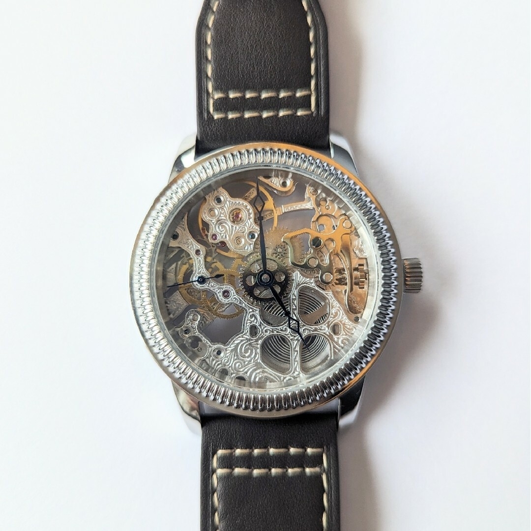 st3600 手巻き 腕時計 ビンテージ フルスケルトン ノーロゴ MOD