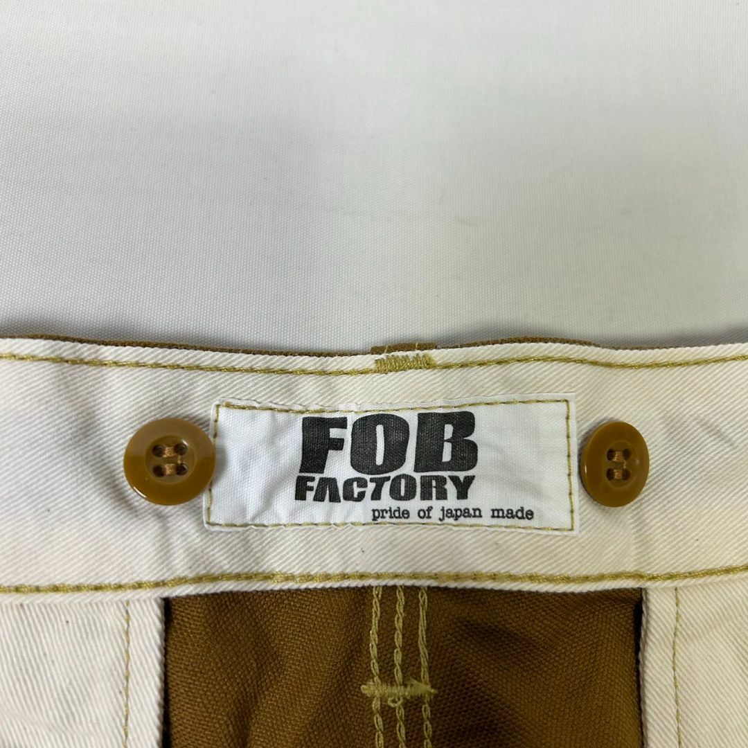 FOB FACTORY F0322 ダック ワークパンツ 美品 ブラウン系 L 7
