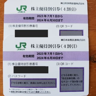 東日本旅客鉄道 (JR 東日本) 株主優待割引券 2枚(鉄道乗車券)