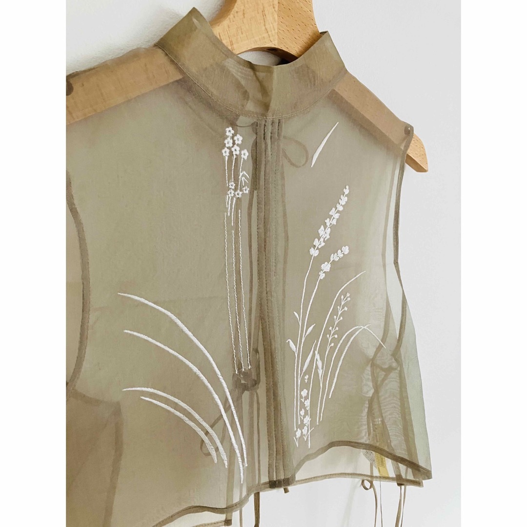 ✴︎新品✴︎21SSmame Floral Jacquard Sheer Vest
