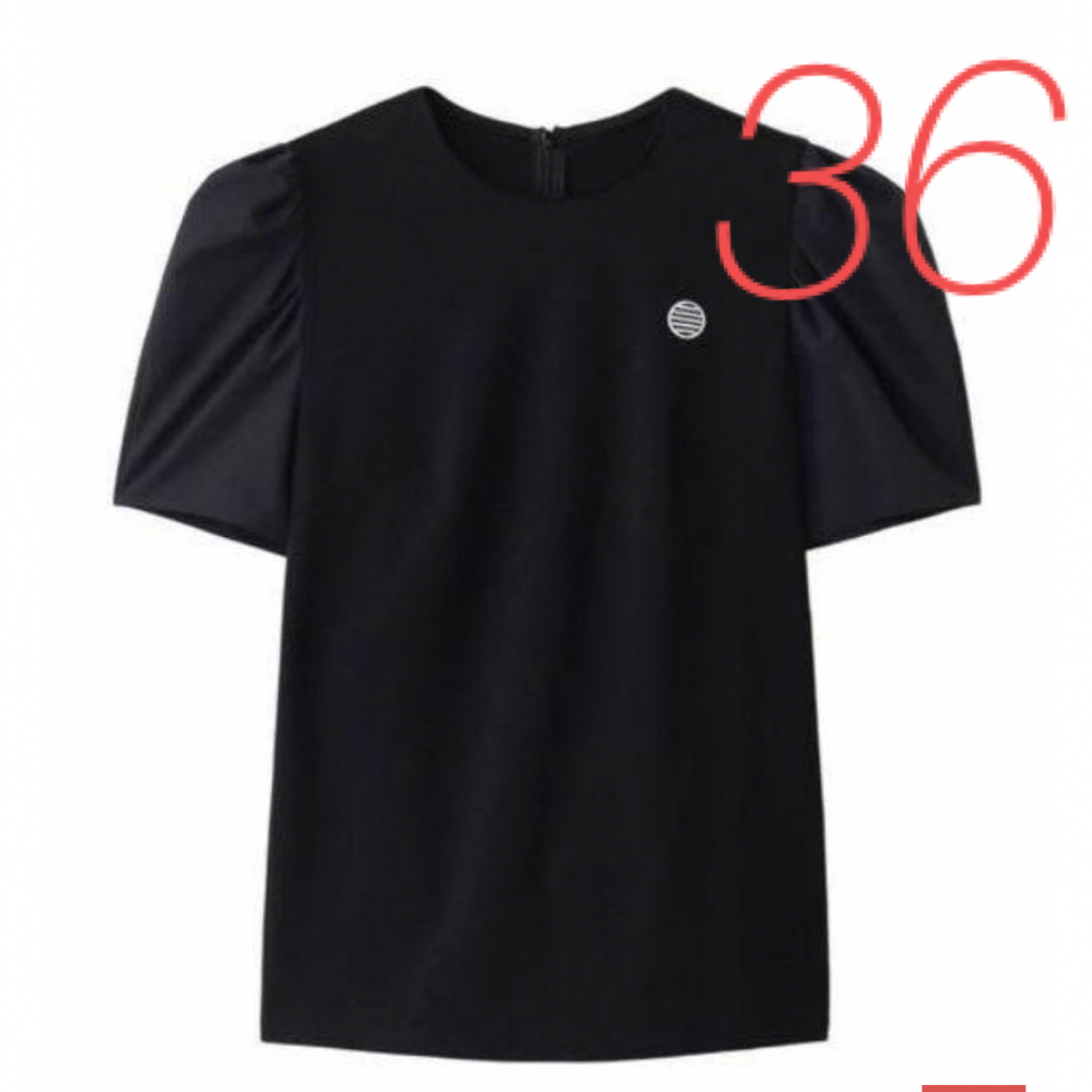 ボーダーズアットバルコニー パフスリーブTシャツ 36 ブラック | www ...