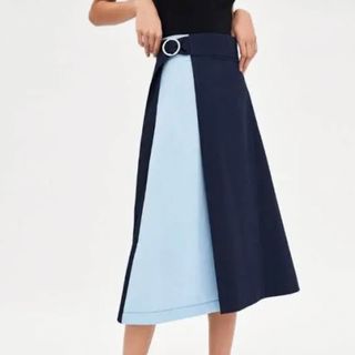 ザラ(ZARA)のZARA バイカラースカート(ロングスカート)