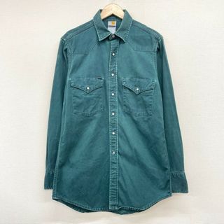 カーハート(carhartt)のUS古着 カーハート Carhartt ウエスタン シャツ 長袖 サイズ：メンズ M相当 グリーン【中古】(シャツ)