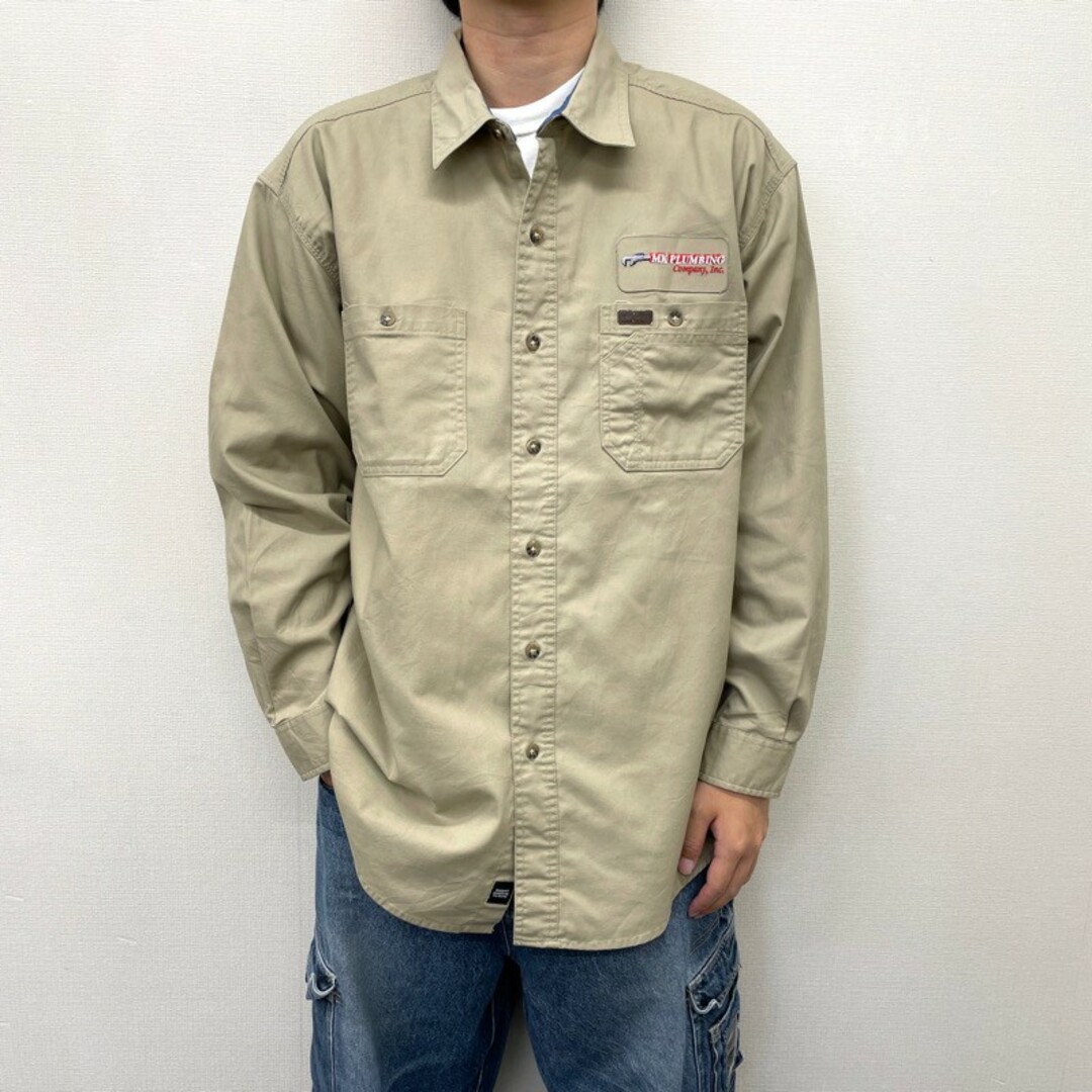 carhartt - US古着 カーハート Carhartt ワーク シャツ 企業 ワッペン