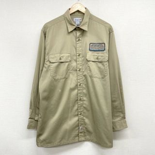 カーハート(carhartt)のUS古着 カーハート Carhartt ワーク シャツ 企業 ワッペン 長袖 サイズ：メンズ L ベージュ【中古】(シャツ)