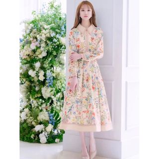 エミリアウィズ(EmiriaWiz)のEmiriaWiz Floral motif shirt one-piece(ロングワンピース/マキシワンピース)