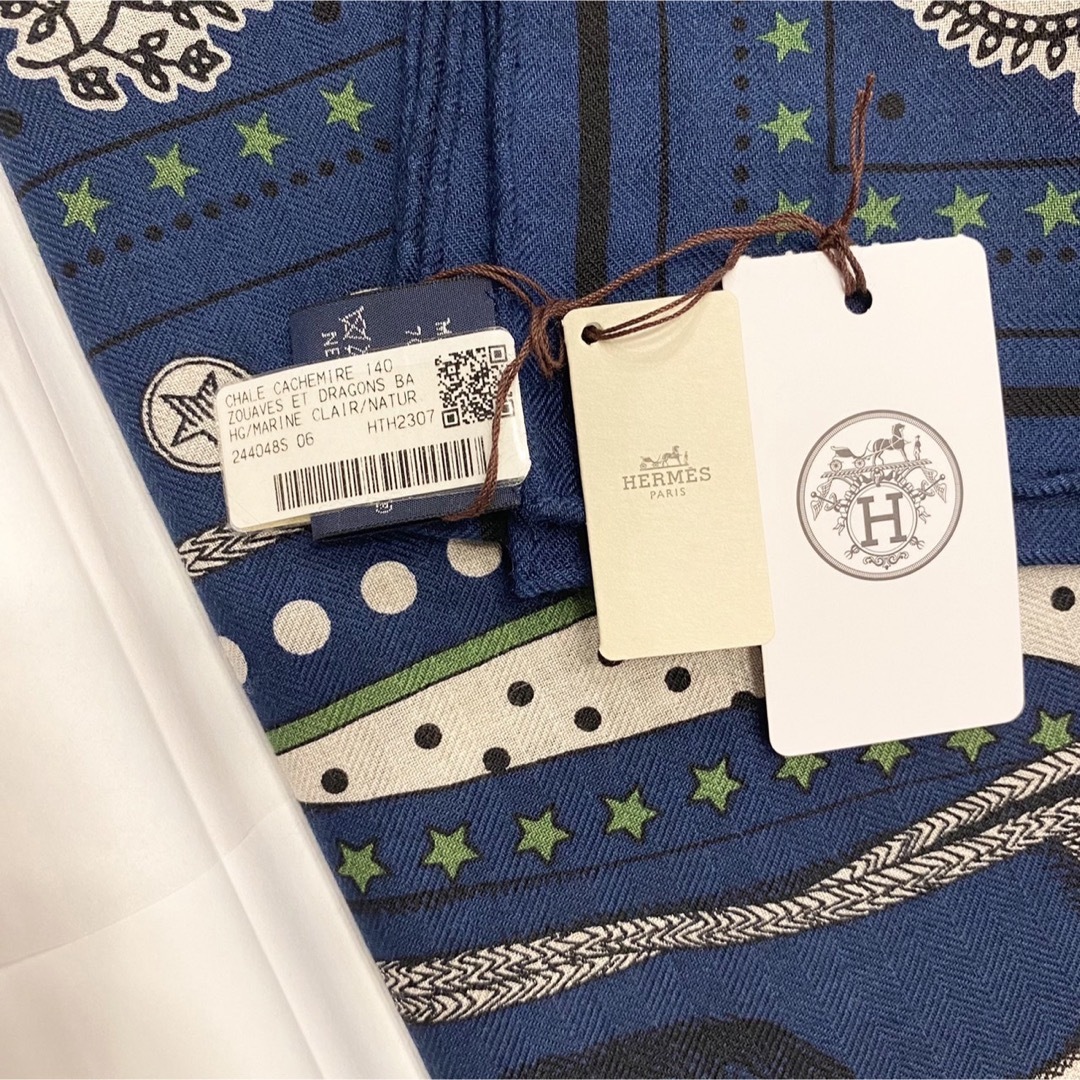 Hermes カシシル140 ズアヴとドラゴン バンダナ  茶 未使用品写真6枚目以降参考画像です